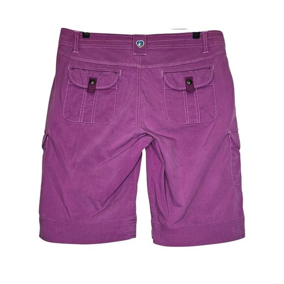 Kuhl Womens Cargo Bermuda Shorts Size 10 Purple Cotton Blend Outdoor Hiking - Picture 2 of 12